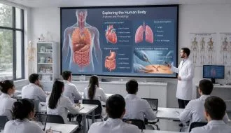 découvrez nos écrans de projection adaptés à l'éducation médicale, idéals pour l'enseignement de l'anatomie et des traitements, offrant une visualisation claire et interactive.